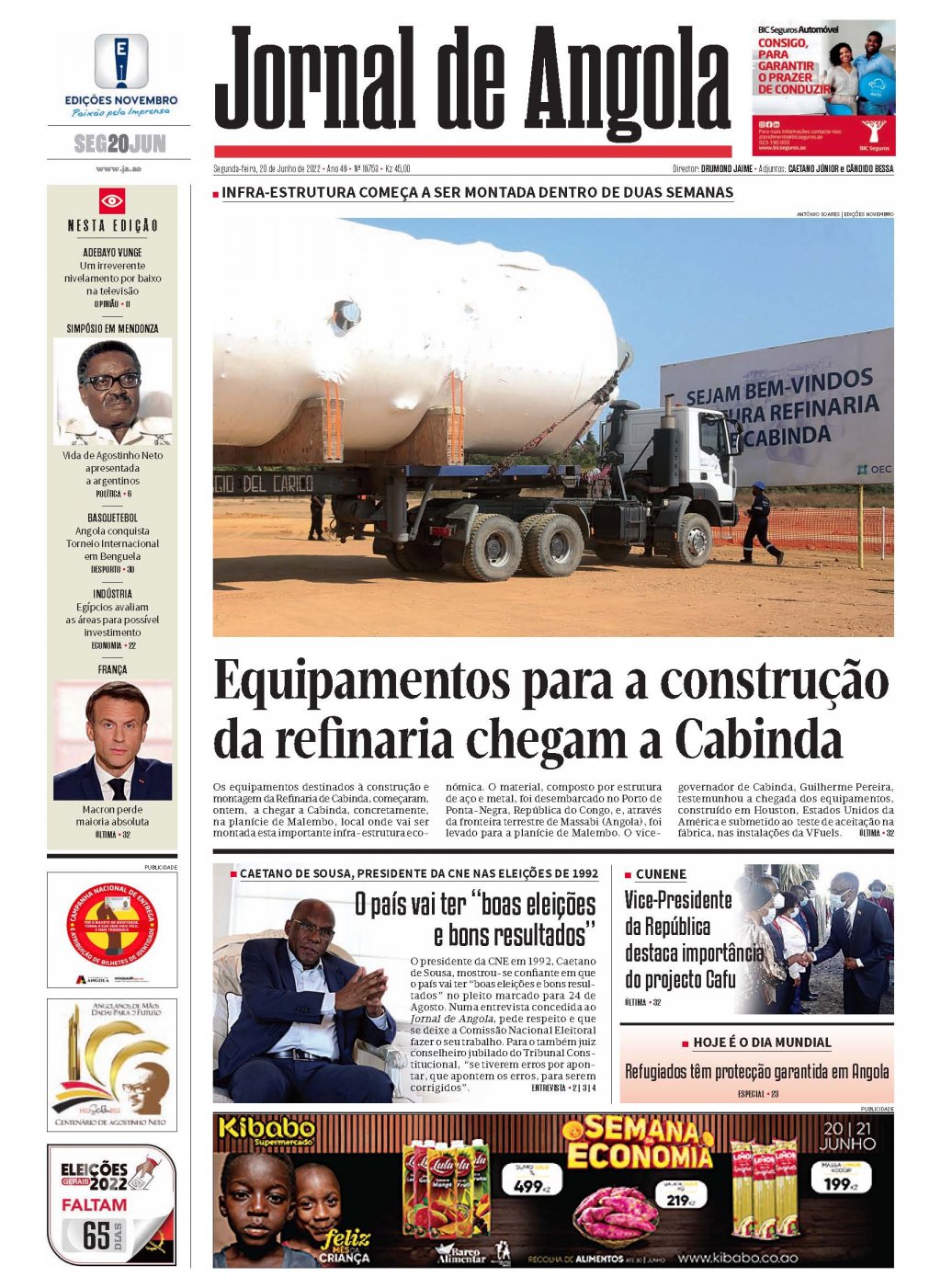 Jornal De Angola Segunda 20 De Junho De 2022 