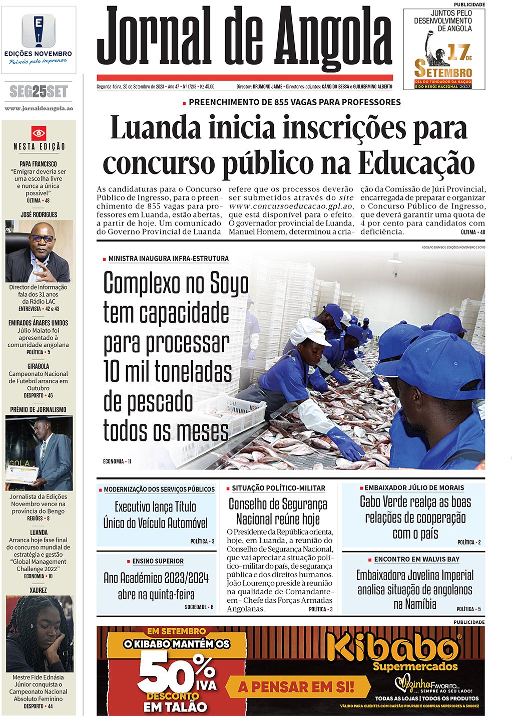 Jornal de Angola - Notícias - Zonal de Xadrez: Apuramento ao Nacional  inicia sábado