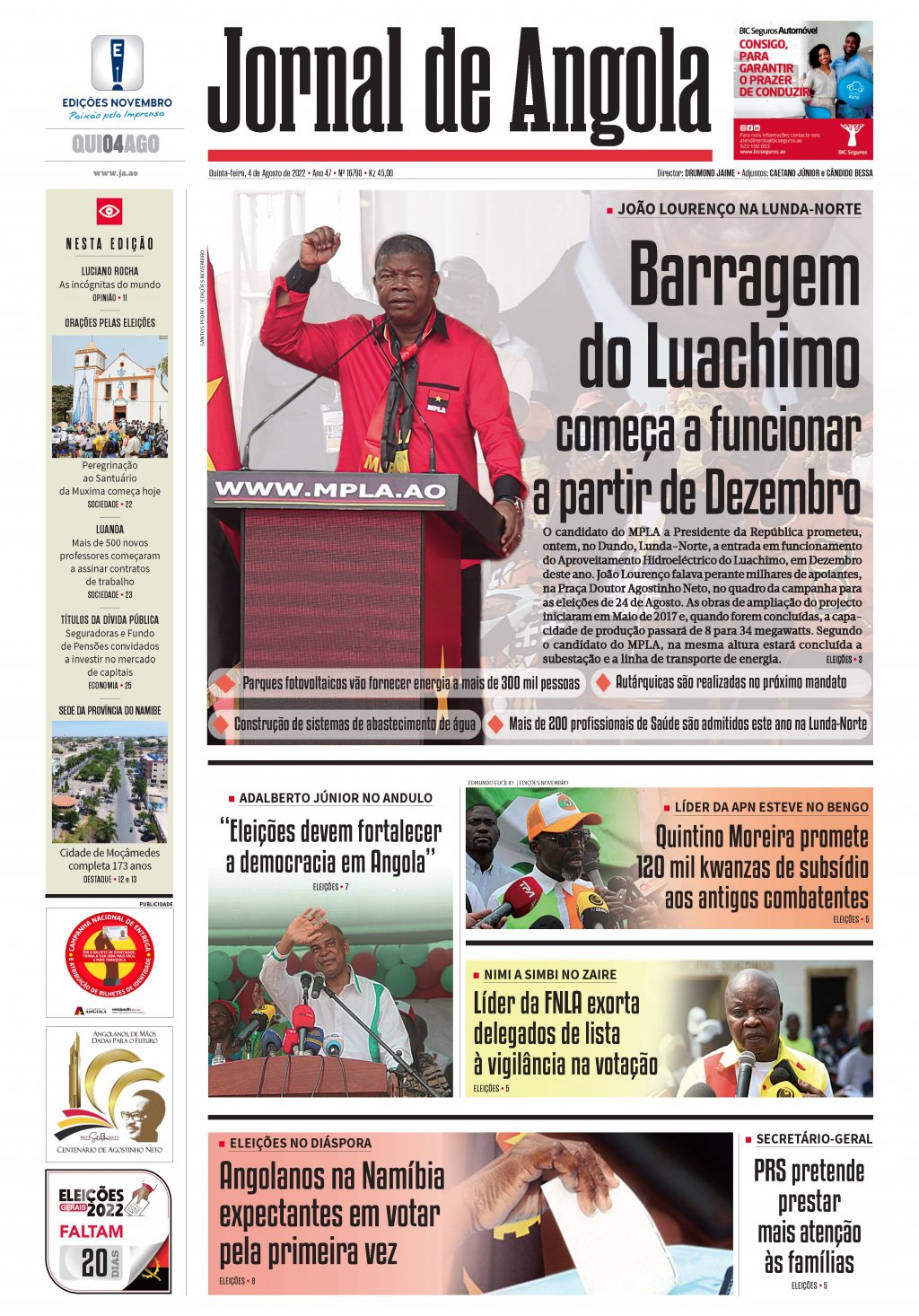 Jornal de Angola - Notícias - Mundial de Xadrez: Eugénio Campos favorito  diante de Kozhabekov