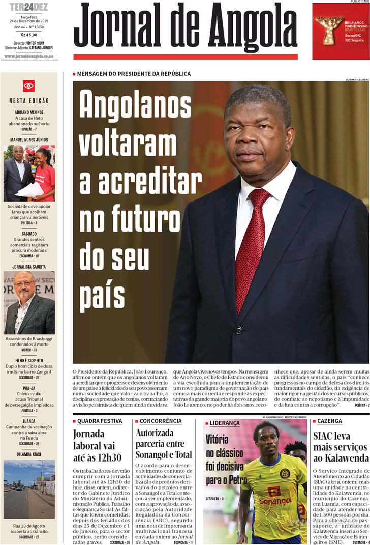 Jornal De Angola Segunda 23 De Dezembro De 2019 