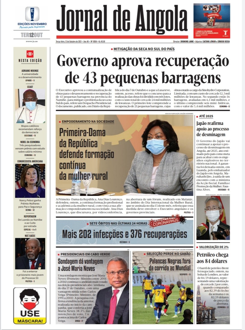 Jornal De Angola Terça 12 De Outubro De 2021 