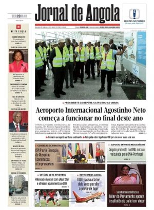 Capa do Jornal de Angola, Terça, 28 de Março de 2023