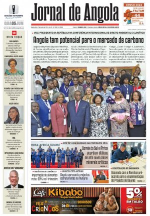 Capa do Jornal de Angola, Quarta, 05 de Junho de 2024